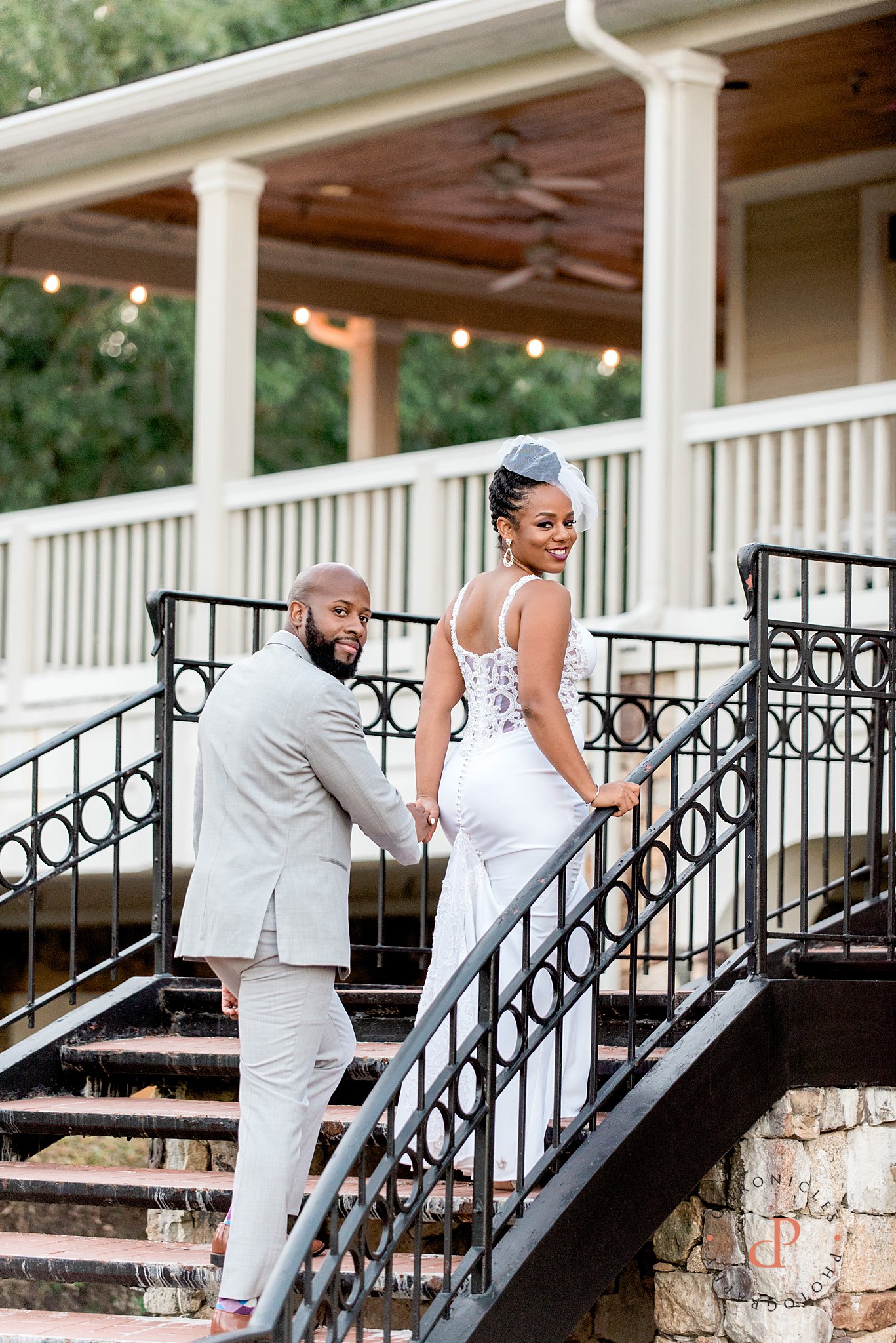 Treyburn Country Club Wedding, Elana Walker Events, Chronicles Photography, Natural Hair Bride, Raleigh NC Wedding Photographer, Durham Wedding Photographer, Wedding Photographer, Black Bride, Black Groom, Pink, Purple and Grey Wedding Theme, Bride and Groom Portrait