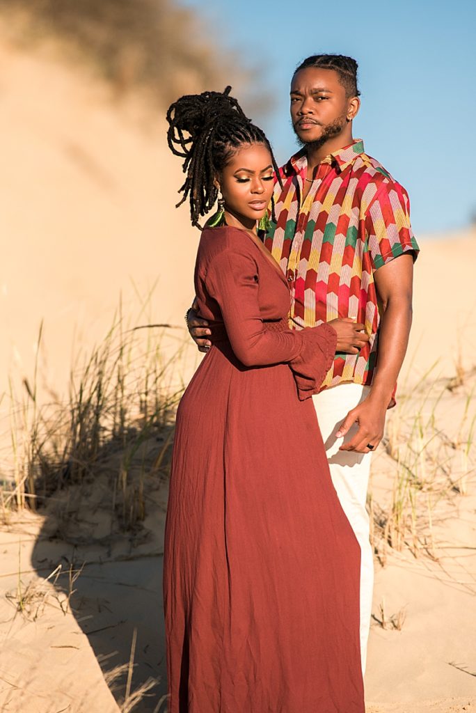 Black couple boho elopement - Michelle Dawn Photography