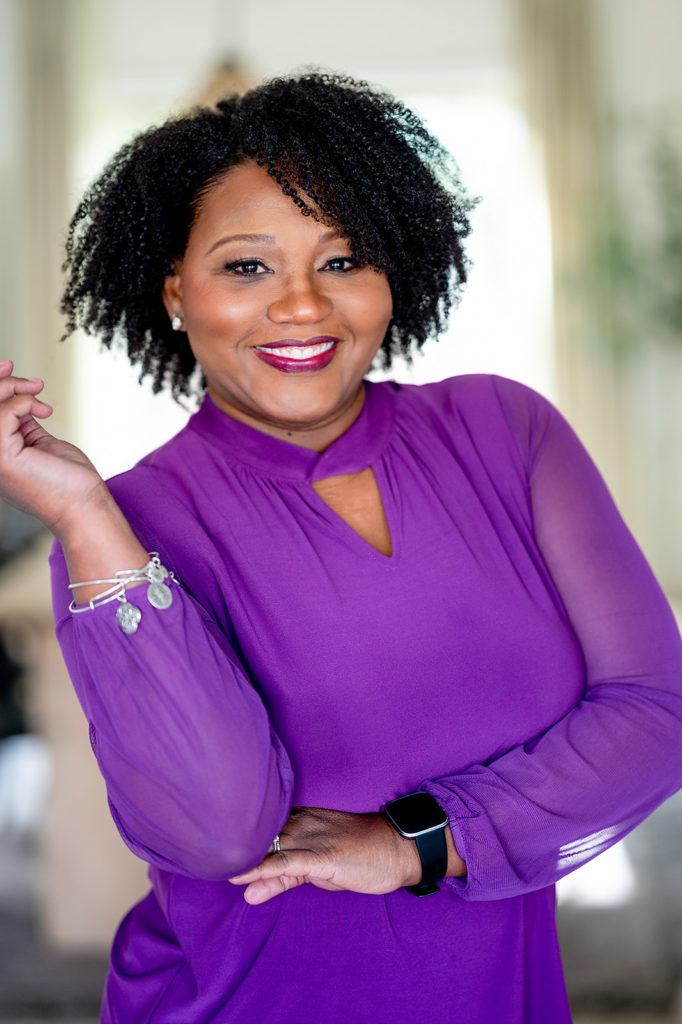 Headshot Photographer in NC, Michelle Dawn Photography headshot of African American woman accountant