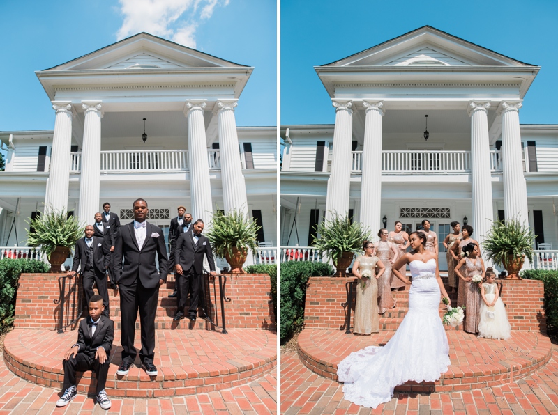 Bridal Party in Front of House | Chronicles Photography | www.chroniclesphotography.com