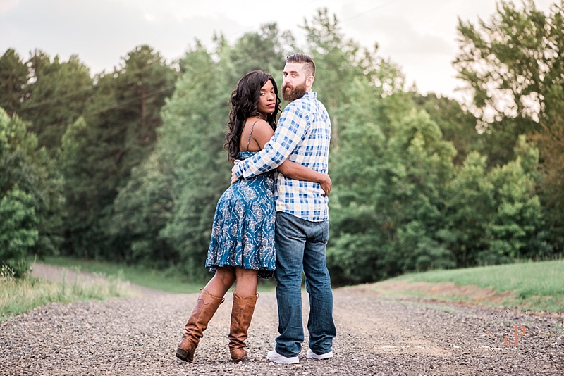 Rustic Engagement Session | Chronicles Photography | Interracial Couple | Farm Engagement | Country Road Engagement Session