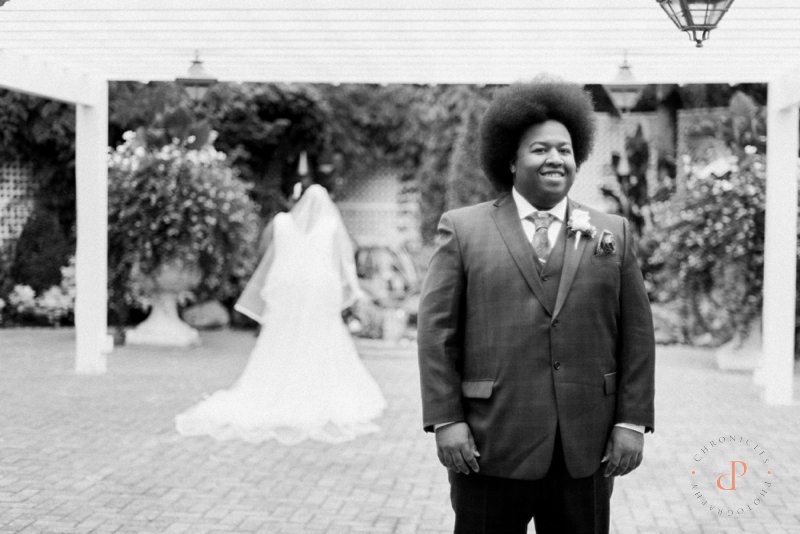 Leonard's Palazzo Wedding | First Look | Afro Groom | www.chroniclesphotography.com