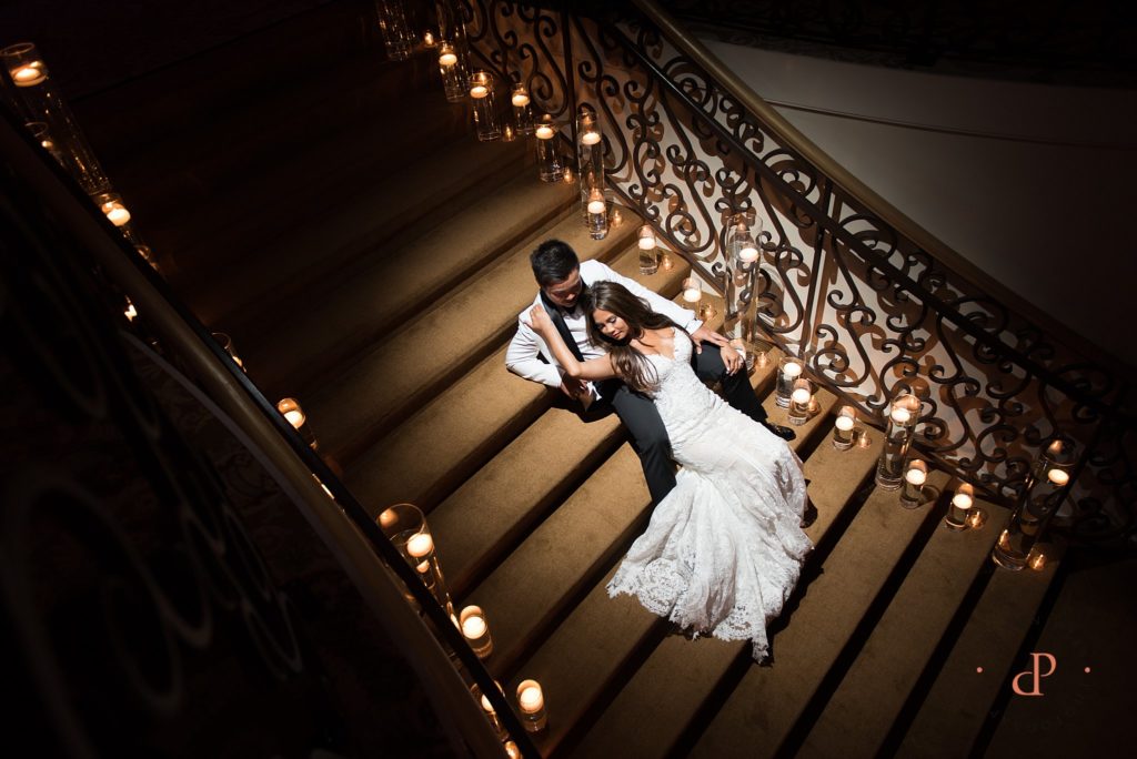 Grand Marquis Wedding, Raleigh Wedding Photographer, Grand Marquis Ballroom, North Carolina Wedding Photographer, Dramatic Stairway Wedding